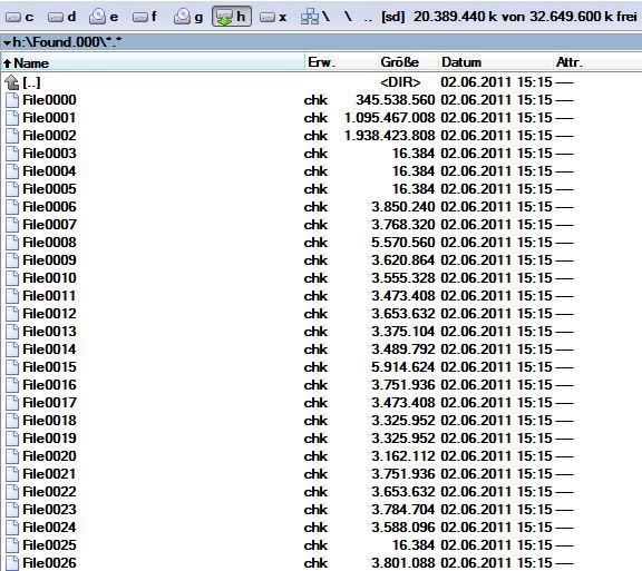 CHK Dateien Datenrettung
