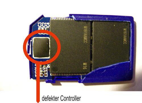 Defekter SD Karten Controller